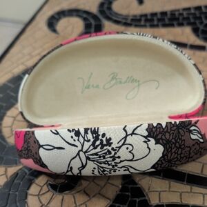 Vera Bradley Retired Mocha Rouge Pink and Black Floral Eyeglass Holder